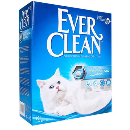 Pesek za mačke - Slika 10 L pakiranja Ever Clean EXTRA STRONG CLUMPING UNSCENTED mačji posip za mačje stranišče