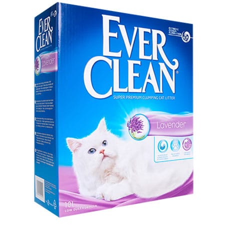 Pesek za mačke - Slika 10 L pakiranja Ever Clean LAVENDER mačji posip za mačje stranišče