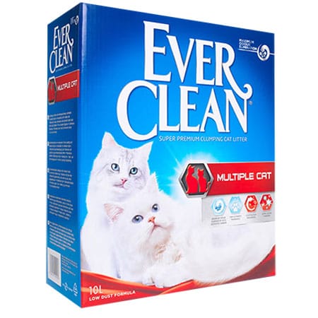 Pesek za mačke - Slika 10 L pakiranja Ever Clean MULTIPLE CAT pesek za mačke