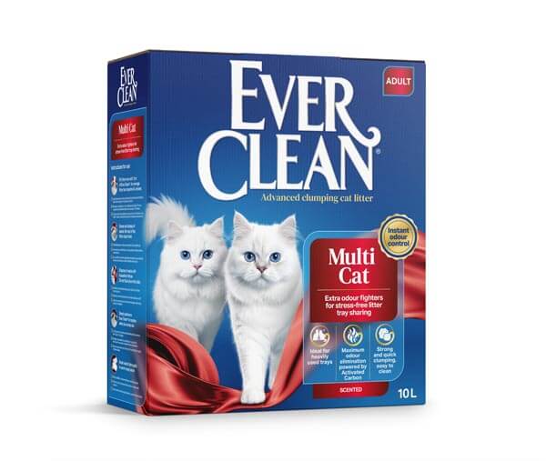 Najboljši pesek za mačke Ever Clean Multi-Cat 10 l